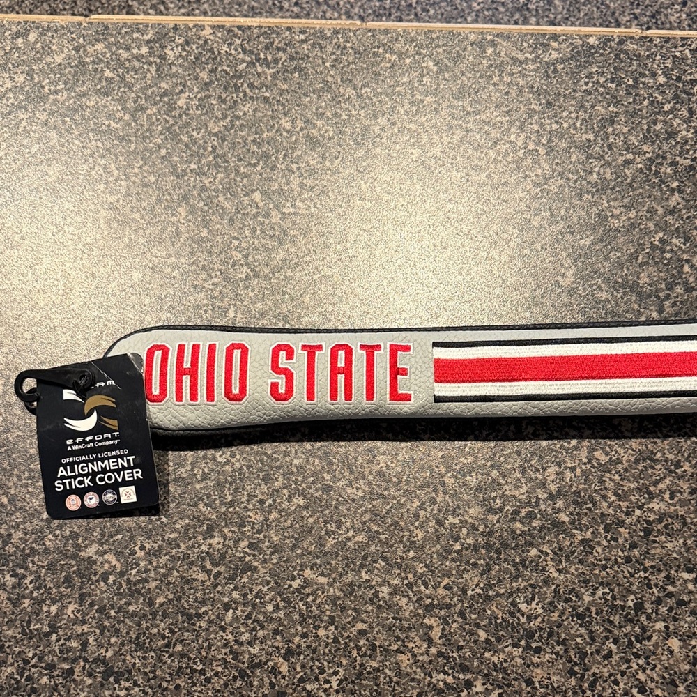 Ohio State Golf Alignment Stick Cover - Gray & Red